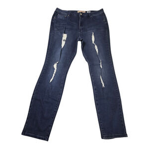 Judy Blue jeans XL Distressed Blue 85% Cotton, mislabeled 3XL